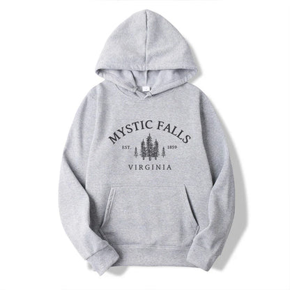 Mystic Falls Hoodie – Unisex Kapuzenpullover im College-Style