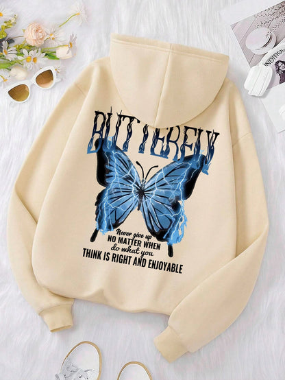 Butterfly Backprint Sweater – Warmer Unisex Pullover mit Statement-Design