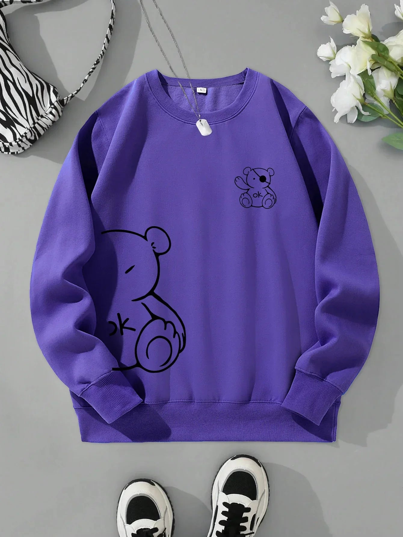 Teddy Sweater – Warmer Unisex Pullover mit Bärenmotiv